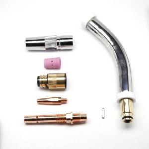 mv1 L10605B00 U4167G02 L10603D00 L6380F01 Fit RT3500S RT3500H RT3500L OTC Robot Welding MIG Torch Swan Neck Contact Tip Nozzle 4T6N9