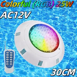 2026 New RGB Pool Light Set IP68 Waterproof Underwater LED Lamp with Remote and Install Kit