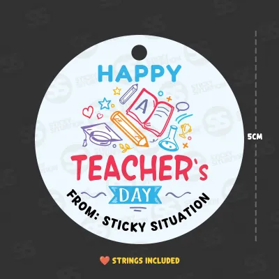 Personalized Teachers Day Gift Tags – Customized for Goodie Bags – Teacher Gift