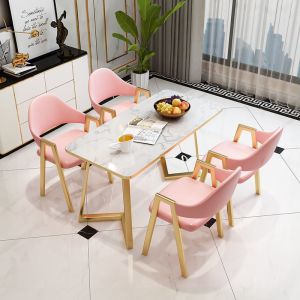 Yali Home Dining Set Nordic Table and Chair 4seater luxury Furniture HomeOfficeRestaurantcoffee shop