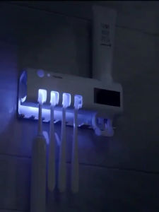 |Local Ready Stock| Home Improvement | UV Toothbrush Sterilizer Holder Auto Toothpaste Dispenser Bathroom Wall-Mounted Disinfection Toothbrush Holder