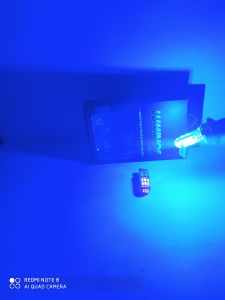 SATU PCS LUMINOS LED T10 15 TITIK JELLY 2 MODE KEDIP DAN DIAM BIRU UNTUK LAMPU KOTA SENJA SEIN PLAT NOMOR MOTOR DAN MOBIL