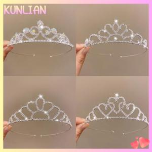 [KUNLIAN] Bride Crown Golden Wedding Hair Accessories Crystal Rhinestone Bride Wedding Tiaras And Crowns Headpiece Hair Ornament
