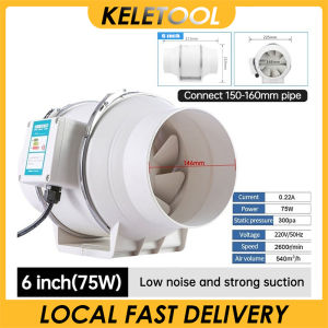 Quiet 468 Inline Duct Fan 240 CFM with Ventilation Exhaust Fan for Heating Cooling Grow Tents Hydroponics for Basements Bathrooms Kitchens ect