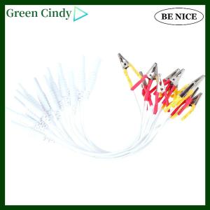 [Green Cindy] 12Pcs/Set Alligator Clip Cable Electronic Acupuncture Treatment Instrument