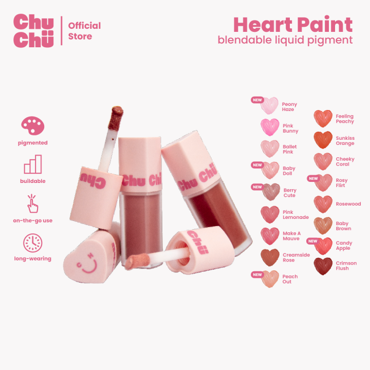 [New Shades] Chu Chu Beauty Heart Paint in Ballet Pink | Lazada Philippines
