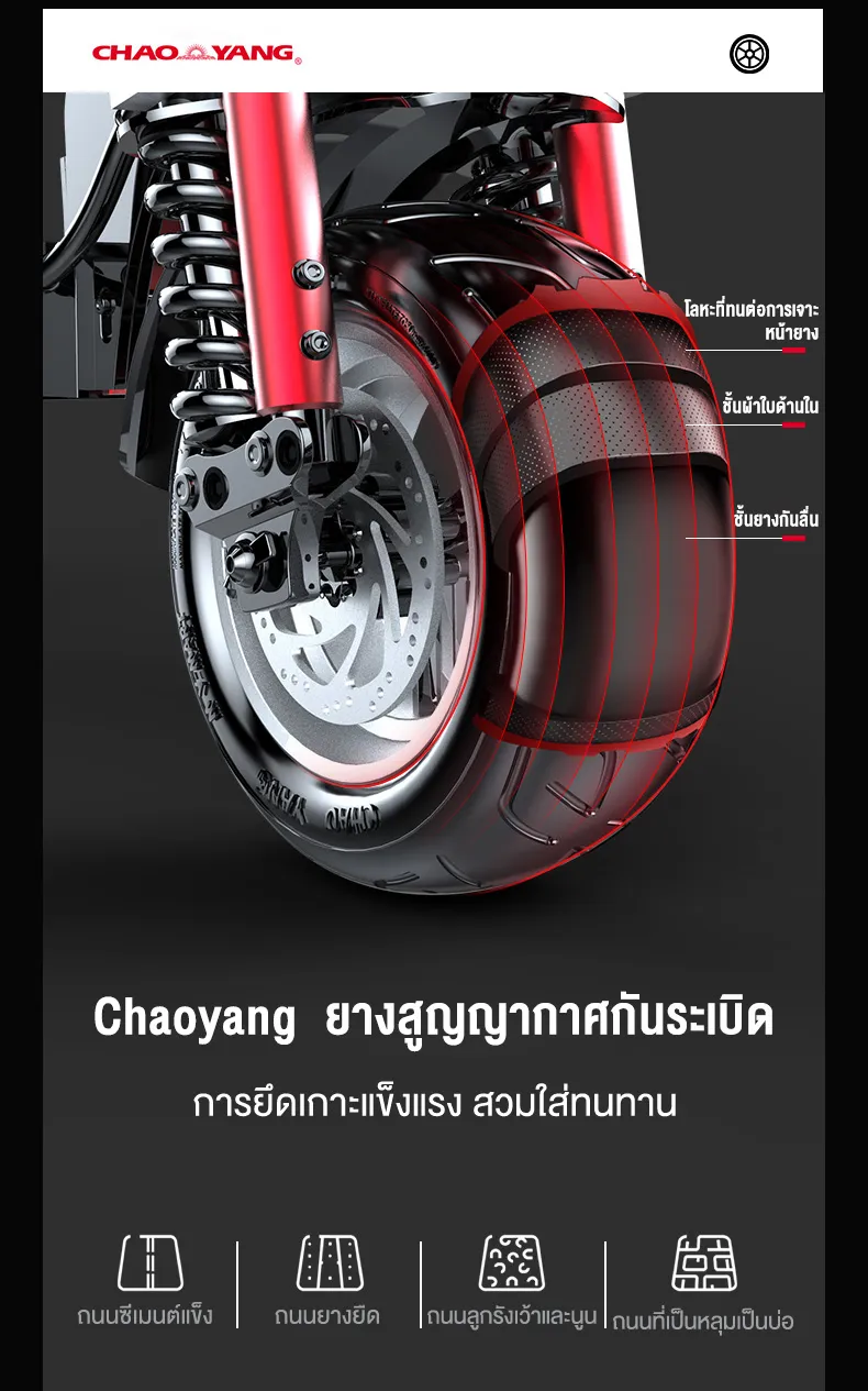MONSPRIN Q23 scooter ไฟฟ้า ออฟโรด รับ 200kg ระยะ 40-150 km ความเร็ว 55KM/H สกู็ดเตอร์ Scooter รถยนต์ไฟฟ้า รถไฟฟ้า SEALUP