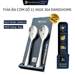Bộ 6 thìa muỗng inox 304 DandiHome 2020 cao cấp sang trọng tinh tế