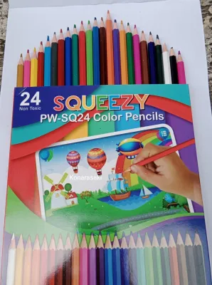 promo pensil 24 warna SQUEEZY / pensil warna isi (24 pcs)