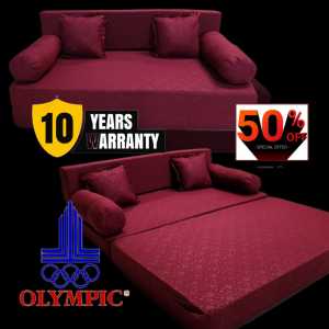 Kasur Lipat Olympic Garansi 10 Tahun 140X200X14 CM Sofa Minimalis Kasur Busa Nyaman Dipakai Original Busanya