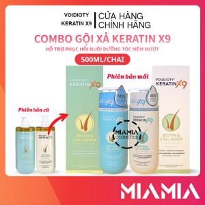 Bộ Dầu Gội Xả Biotin Collagen Voudioty Keratin x9 Chính Hãng Phục Hồi Tóc Hư Tổn Phiên Bản Mới 2025