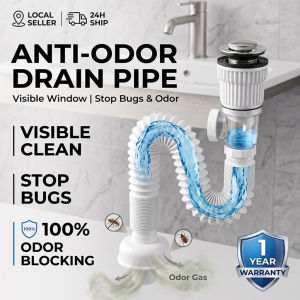 Flexible Sink Trap Paip Air Sinki Transparent Anti-Sumbat Pop-up Drainer for Bathroom Cuci Tangan