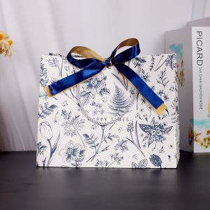 PB088 Flower – PAPER BAG PREMIUM JUMBO MINI  MOTIF SKETCH FLOWER BUTTERFLY GOODIE BAG HADIAH GIFT BIRTHDAY HAMPERS