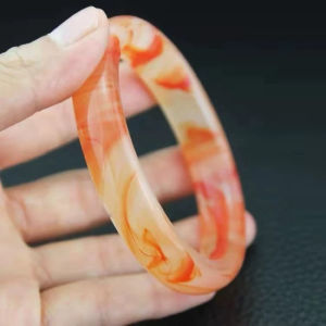 gelang batu giok china batu giok wanita orange kombinasi TERBARU terlaris