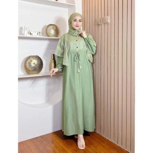 GAMIS LACE TALLY TERBARU 2025 BAHAN CRINKLE MEWAH BISA BUSUI MIX KOMBINASI BRUKAT TERMURAH