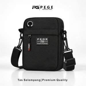 Tas Selempang Bahu PEGE Slingbag Pria Hitam Polos - PG 8931
