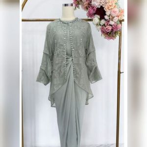 (BONUS JILBAB) New Oneset Clarisa Setelan Kondangan Kekinian Rok Lilit Terbaru 2025