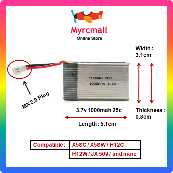 Rc helicopter battery 3.7 best sale v 1000mah