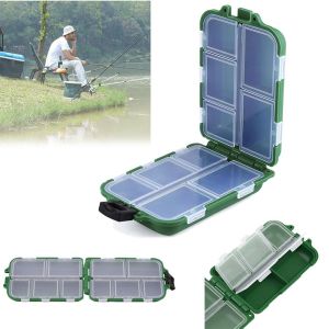 RANDOMLY7 10 Compartments Tool Plastic Accessory Fishhook Box Bait Storage Case Lure Container Fishing Tackle Boxes