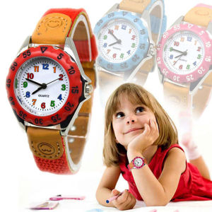 Kids Watch Girls Cool Fashion Cartoon Quartz Watch Fabric Strap Wrist Watch for Kids Girl Boy Children Gifts Student Trend Casual Leather Watch