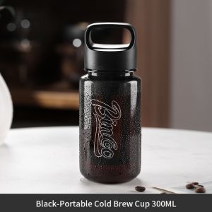 Bincoo cà phê thức uống pha lạnh cup với stainer chai nước lưu trữ trong tủ lạnh xách tay và trọng lượng nhẹ cho văn phòng và ngoài trời 300ml