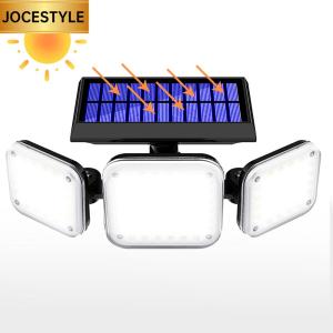 112 LED Outdoor Super Bright LED IP65 Waterproof 3 Heads Flood Light with 3 Modes 20W for Exterior Outside Garage House