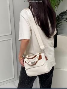 Small Flip Casual Messenger Bag Smooth Wrinkle Resistant Fabric Square Metal Logo Plate Lightweight Dual Use Hand Crossbody Bag For Shopping Dating Campus alo bag