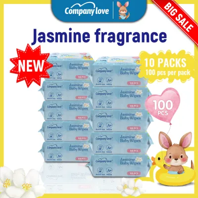【Big Sale!】Company Love Non Alcohol Baby Wet Wipes/Jasmine Wet Tissue (10Packs-1000Pcs) 濕紙巾 嬰兒濕巾