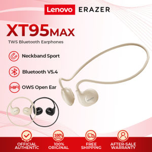 Lenovo XT95Max Air Conduction Earbuds True Wireless Neckband Bluetooth 5.3 Sports Earphone IPX5 Long Battery Headset with Mic