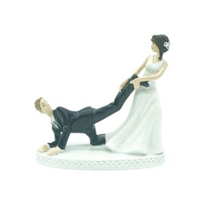 GOOD STUFF Black and White Design Bride And Groom Sculpture Rustic Wedding Decor Statues Crafts Wedding  Figurine Elegant Resin Bride And Groom Statues Weddings Anniversaries Gift