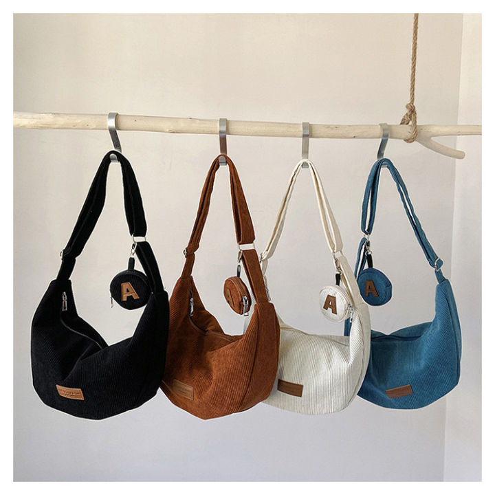 33Bags #7058 New and Trend Japanese Corduroy Crossbody Bag Set