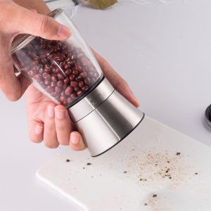 Cối lọ xay hạt tiêu thủy tinh nắp inox