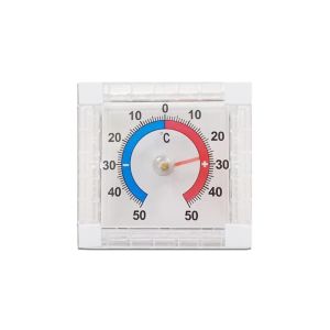 CHLOCH -50 ° C~50 ° C Nhiệt kế đo nhiệt độ Giá đỡ gắn tường Trong nhà Ngoài trời Nhiệt kế quay số Trong suốt Giá đỡ cửa sổ Đo lường có độ chính xác cao Vật dụng cần thiết hàng ngày trong gia đình