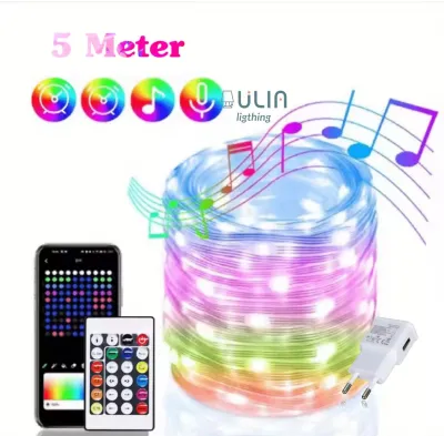 Lampu String Running 10M USB Bluetooth RGBIC – Sensor Cahaya Remote Control & Termasuk Adaptor