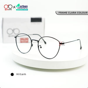 Djava x Urban - Frame Clara - Kacamata Korea Semi Cateye Titanium Reguler