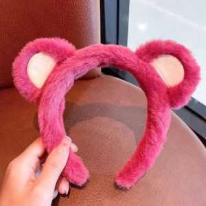 FG Bando Karakter Telinga Bear Bulu imut Lucu Gaya Korea Headband Fashion Aksesoris Rambut Bandana Bulu Wanita Ikat Kepala A-13