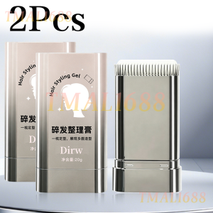 [LOCAL STOCK-Deliver in 1-3 days] Hair Finishing Stick with Built-in Comb 20g Anti-flyaway Broken Hair Styling Gel No White Residue Long Lasting Tame Frizz