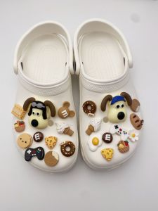 22 cái/bộ Wallace Và Gromit Crocs Jibbitz Charms Giày Phụ Kiện Nhựa 3D Con Chó Có Thể Tháo Rời Bộ tự làm Giày Hoa Khóa Cho Crocs