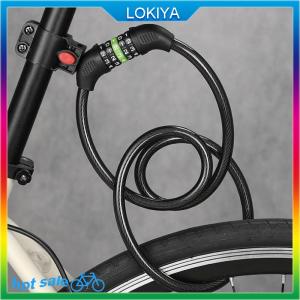 LOKIYA Combination Bicycle Cable Lock-5-Digit Winding Security Reset Cable Lock Bicycle Padlock Anti-Theft Accessories