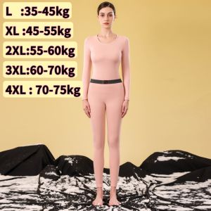 (SG Seller) Thermal underwear Set Women Men Long John Double Face Slim Fitting Autumn Winter Heat Tech Inner Wear