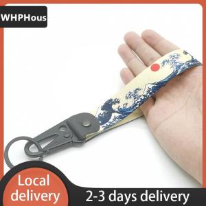 [COD] WHPHous Ship within 24 hours Japanese Car Keychain Nylon Thermal Transfer Key Ring Strap Lanyard Modified Auto Pendant Key Rope