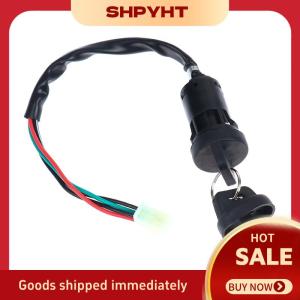 SHPYHT Phổ 4 dây đánh lửa Thùng chuyển đổi với 2 chìa khóa cho xe máy xe đạp ATV