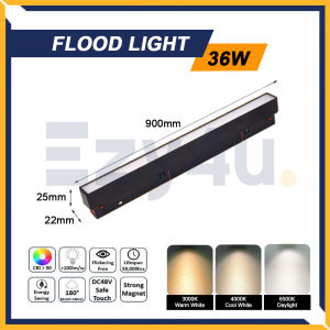 Track Light COB LED Spotlight Ceiling Light Magnet Pendant Grille Folding Flood Light Lampu Trek