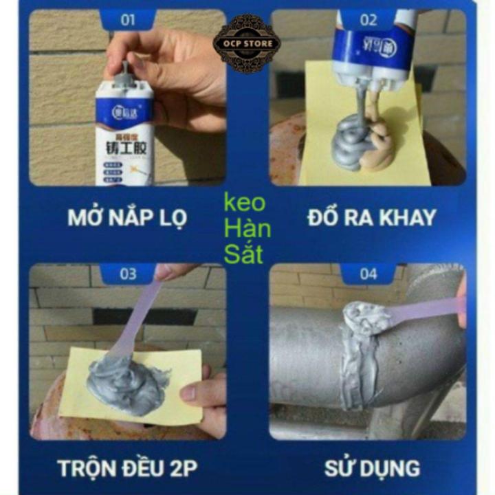Keo hàn sắt thép siêu cứng chống cắt ,Dán, hàn sắt thép, nhựa cứng, gỗ ...
