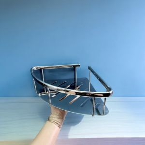 Kệ góc nhà tắm 2 tầng inox 304 cao cấp hàng loại 1 sáng bóng đựng xà phòng vật dụng nhà tắm loại dày sang trọng