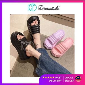 Dreamtale Selipar Wanita Women Slippers Alora Solid Colour Thick Sole Slippers Extra Tall Extra Height Slippers WSO116
