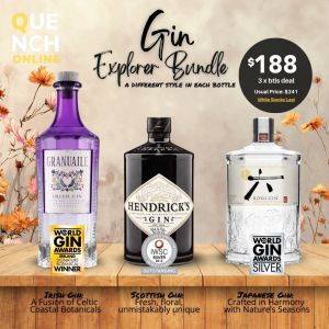 Gin Explorer Bundle Promotion [Granuaile Gin Hendricks Gin & Roku Gin]