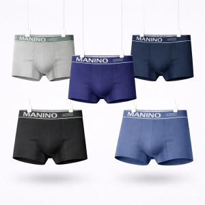 Combo 3-5 boxer nam Cotton lụa cao cấp mát lạnh siêu co giãn thấm hút kháng khuẩn thương hiệu Manino | MS 206