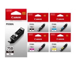 หมึกแท้ Canon PG-750XL BK Canon 751XL BK C M Y ของแท้ 100 %