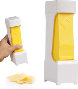Butter Cutter One Click Stick Butter Cutter Slicer Single Stick Butters Dispenser and Storage Case Cheese Splitter with Stainless Steel Blade for Quickly Making Bread Cakes Breakfast (1PC)